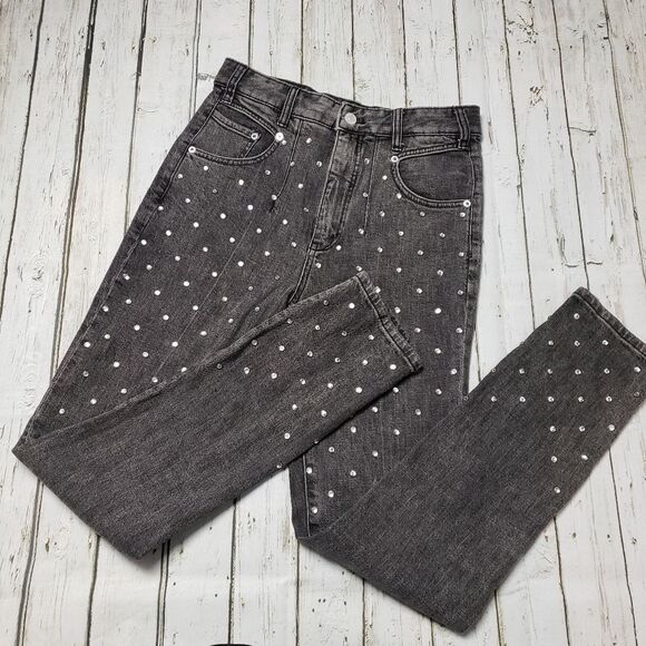Bling Anthopologie Pilcro Ultra High Rise jeans Beaded / jeweled **host pick** - Picture 1 of 14